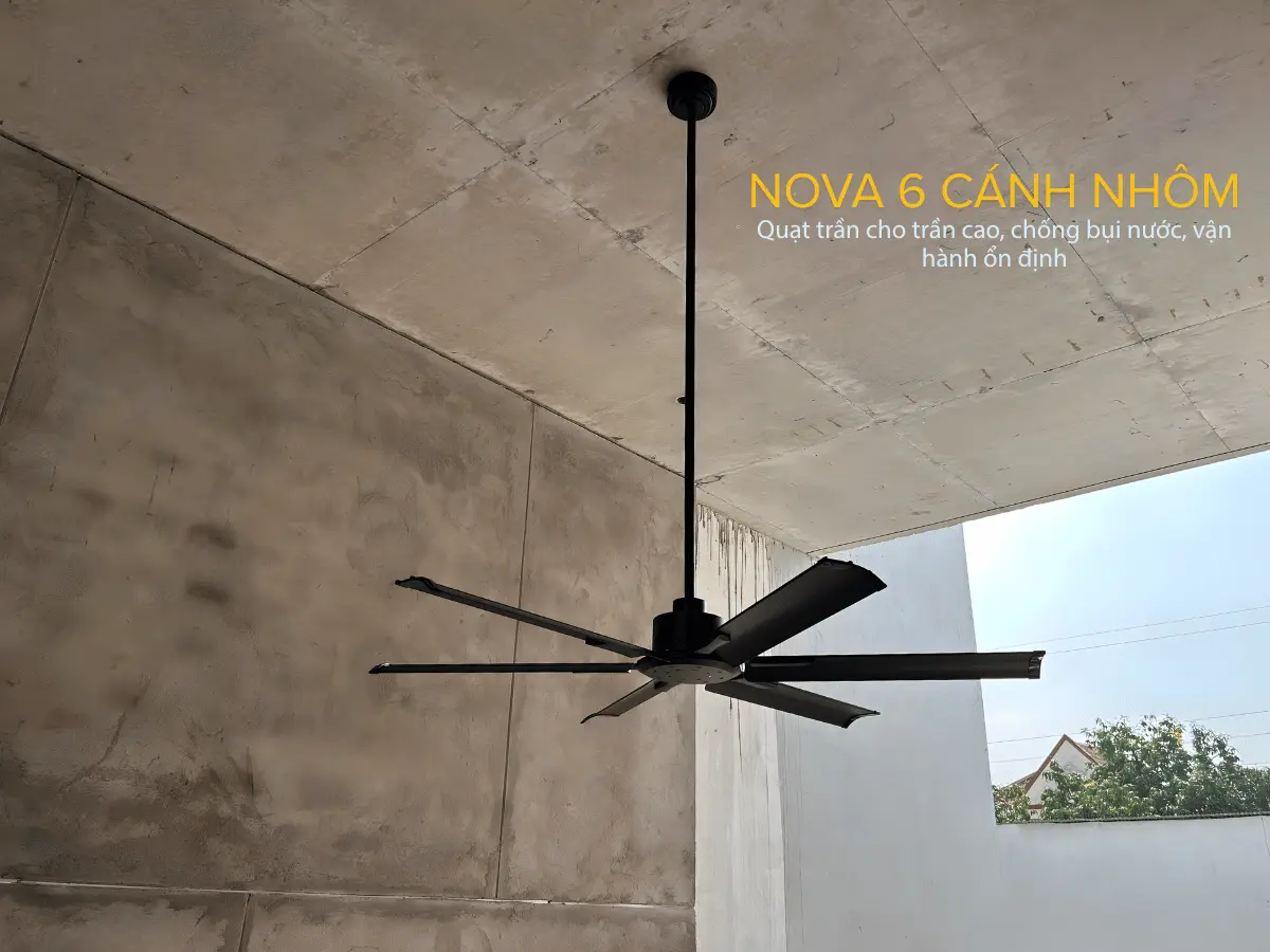 quạt trân 6 cánh nhôm