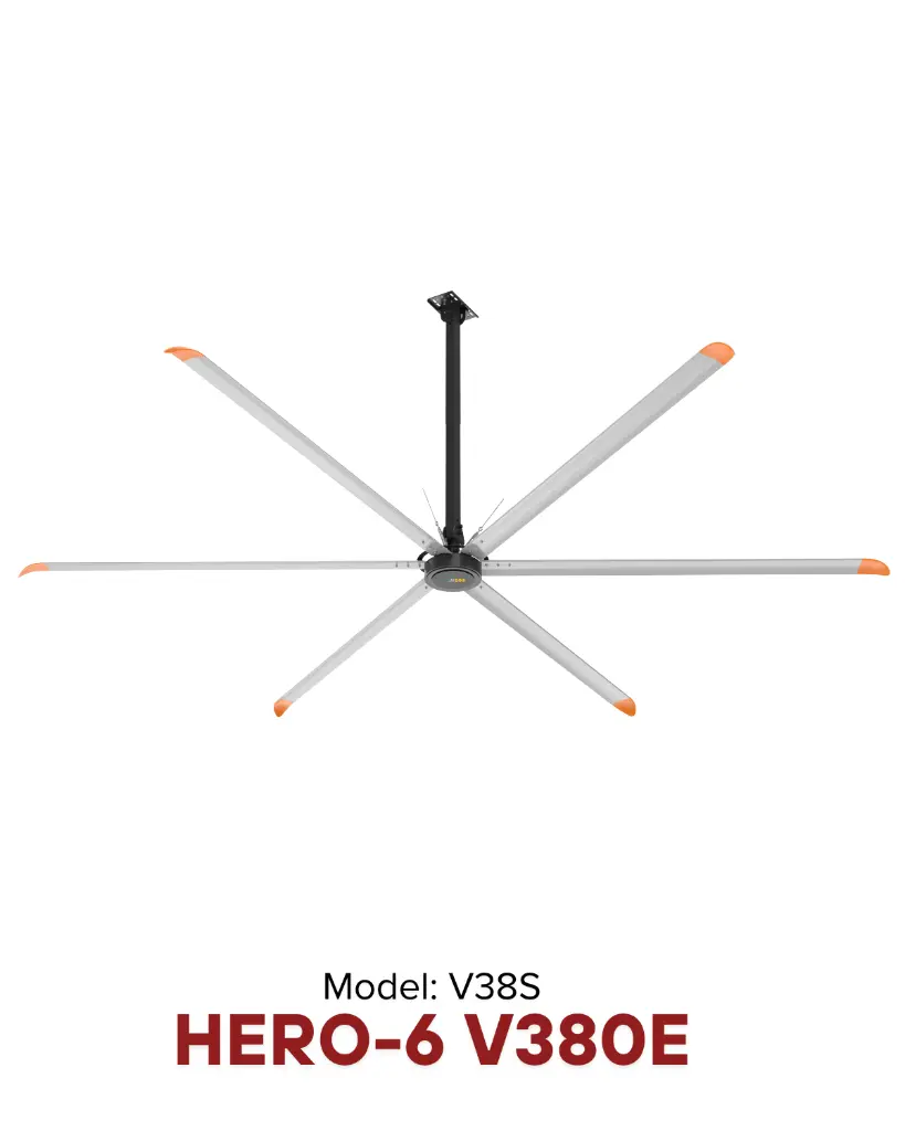 Quạt trần HVLS HERO-6 V380e Ø 6.1m |