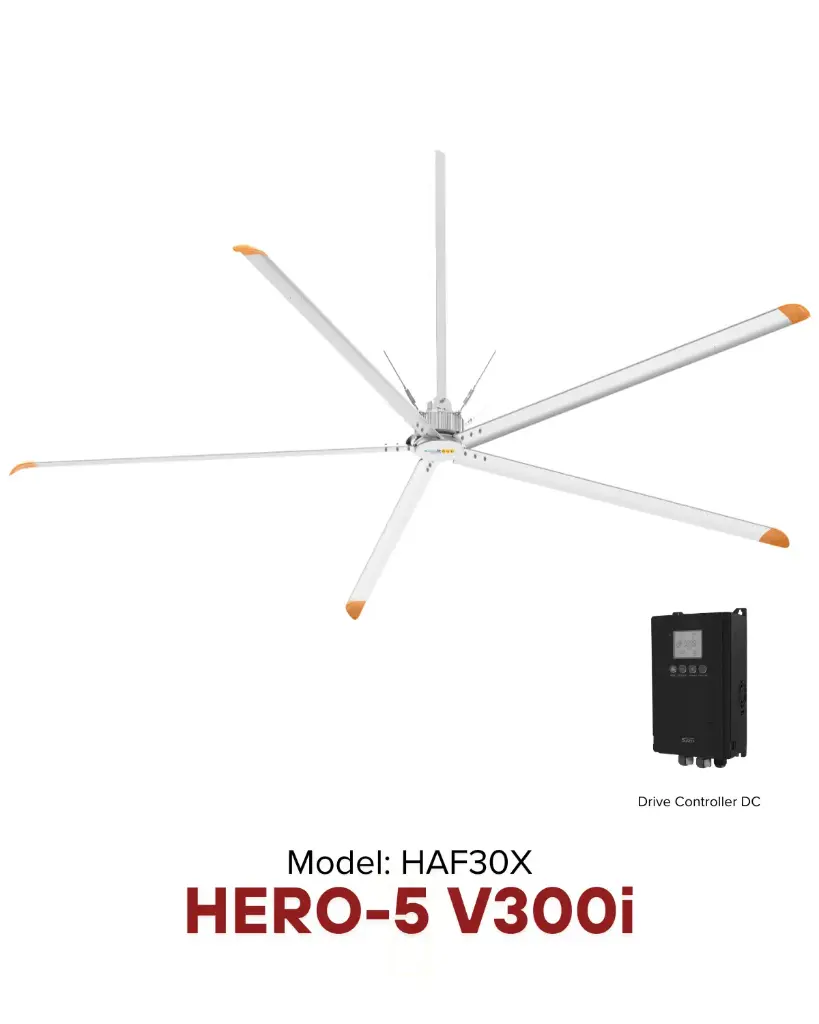 Quạt trần HVLS HERO 5 V300i Ø6.7m |